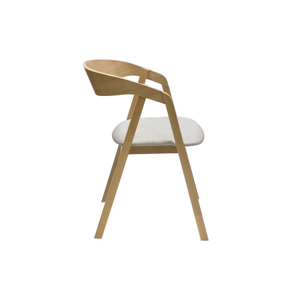 Chaises scandinaves empilables (lot de 2) LOVA chêne clair, MILIBOO