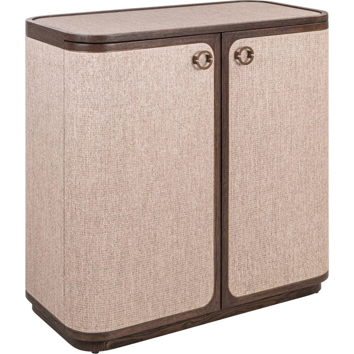 Buffet en bois collection WILLOX deux portes beige et bois foncé, RECOLLECTION