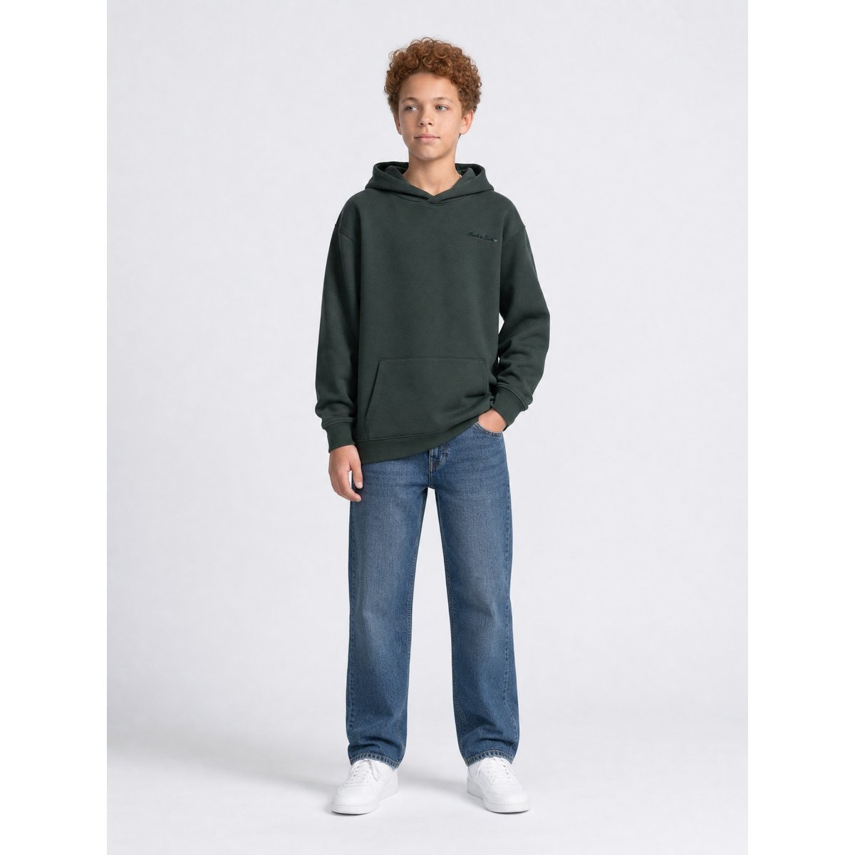 Sweat à capuche loose steelrun vert deep green, PETROL INDUSTRIES