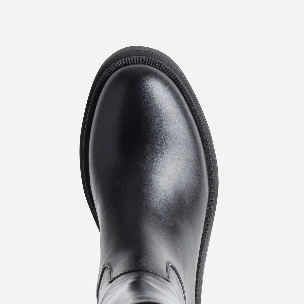 Botte À Talon en cuir MARWA noir, TEXTO