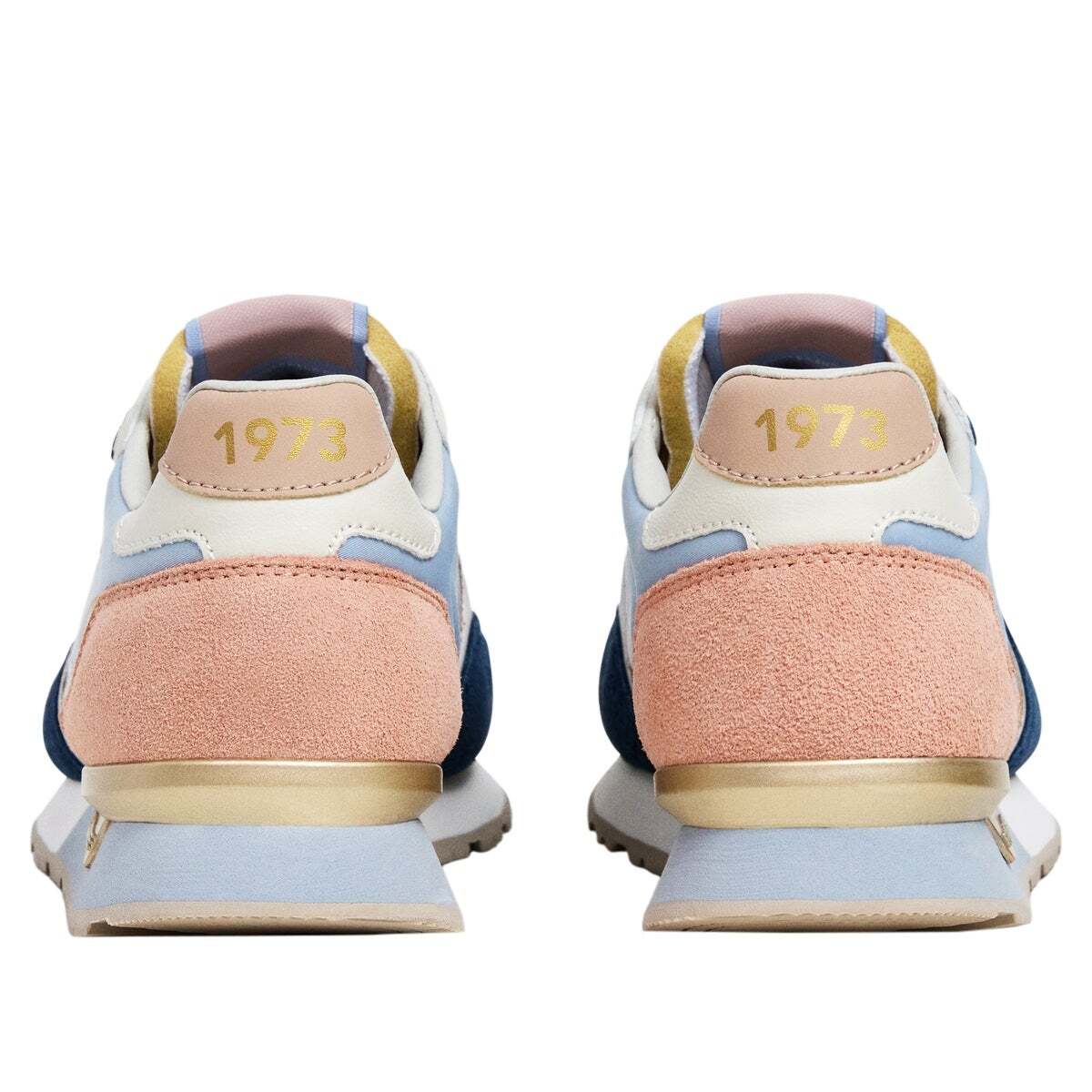 London - Baskets Running Combinées bleu jean foncé, PEPE JEANS