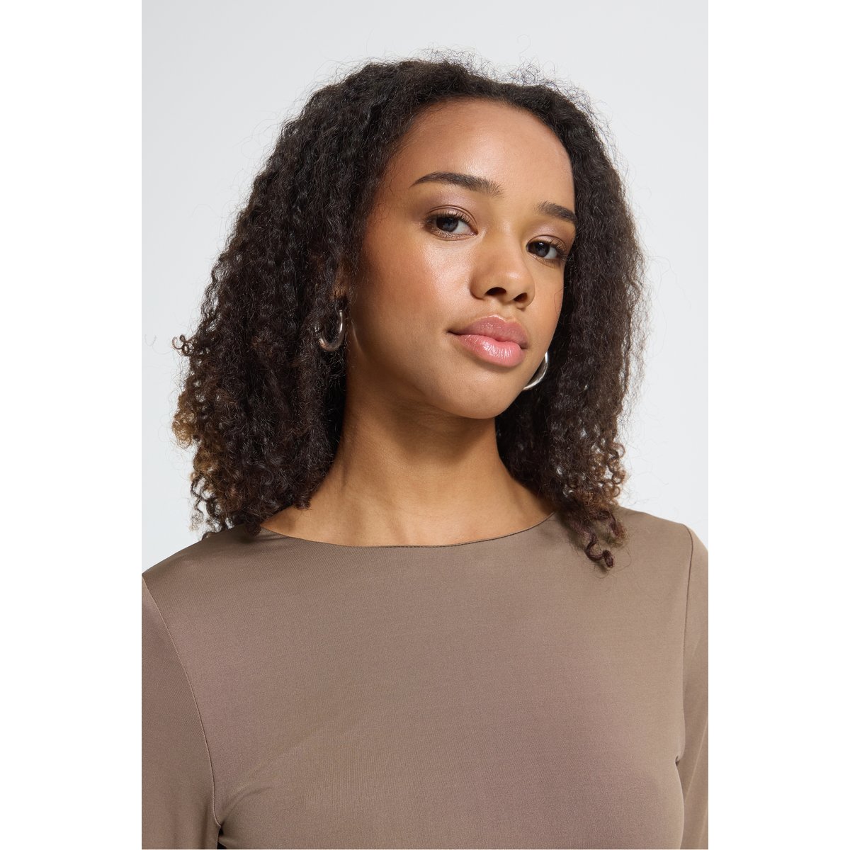 Blouse à manches longues marron toasted coconut, ICHI