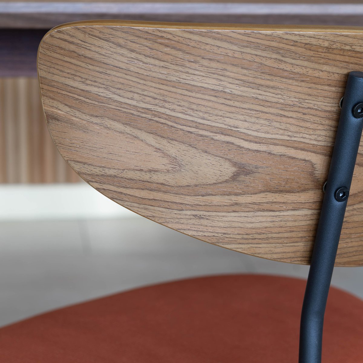 Ensemble table 200cm et 6 chaises en velours côtelé, RIVA terracotta, NOW'S HOME