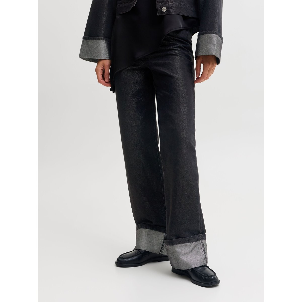 Jean Coupe Droite black denim 1, JJXX