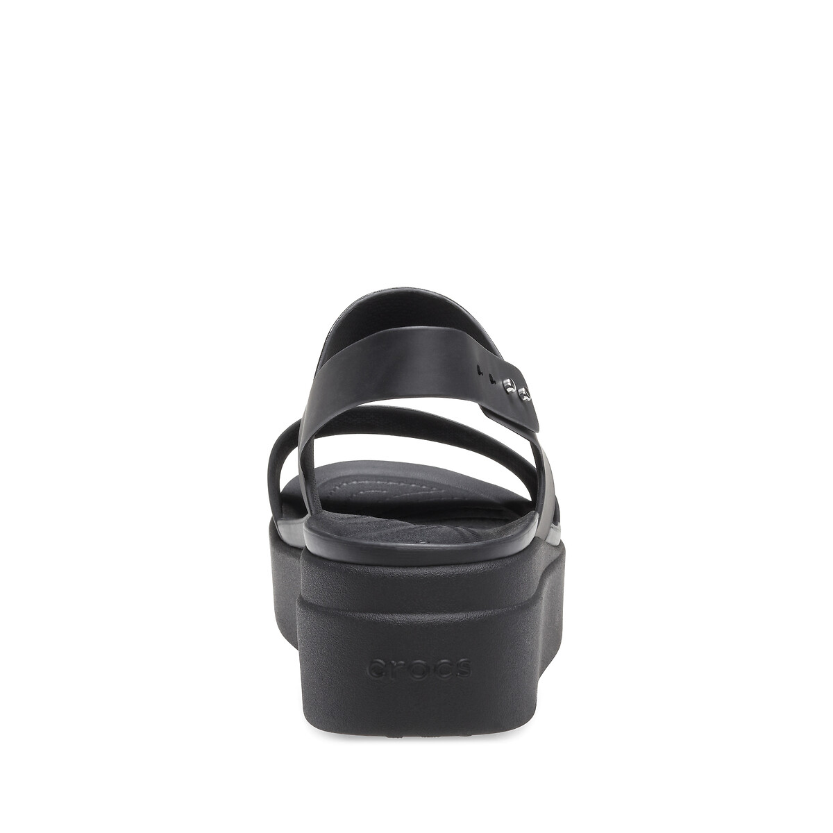 Sandálias compensadas, Brooklyn preto mate, CROCS