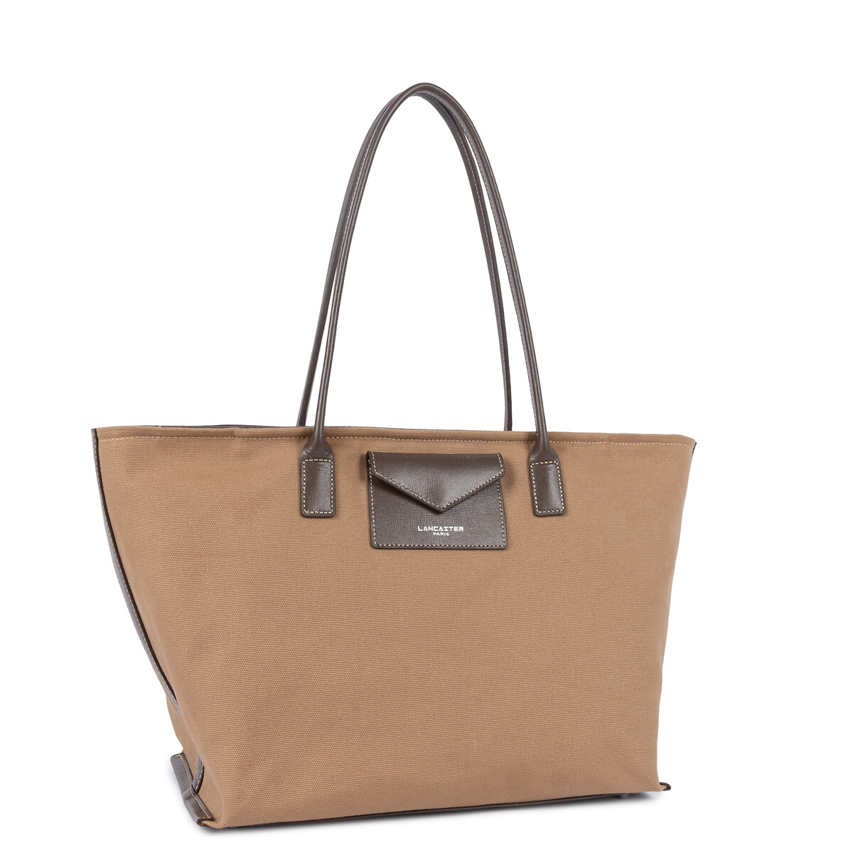Canvas KBA Zip-Up Shoulder Tote Bag sand, LANCASTER