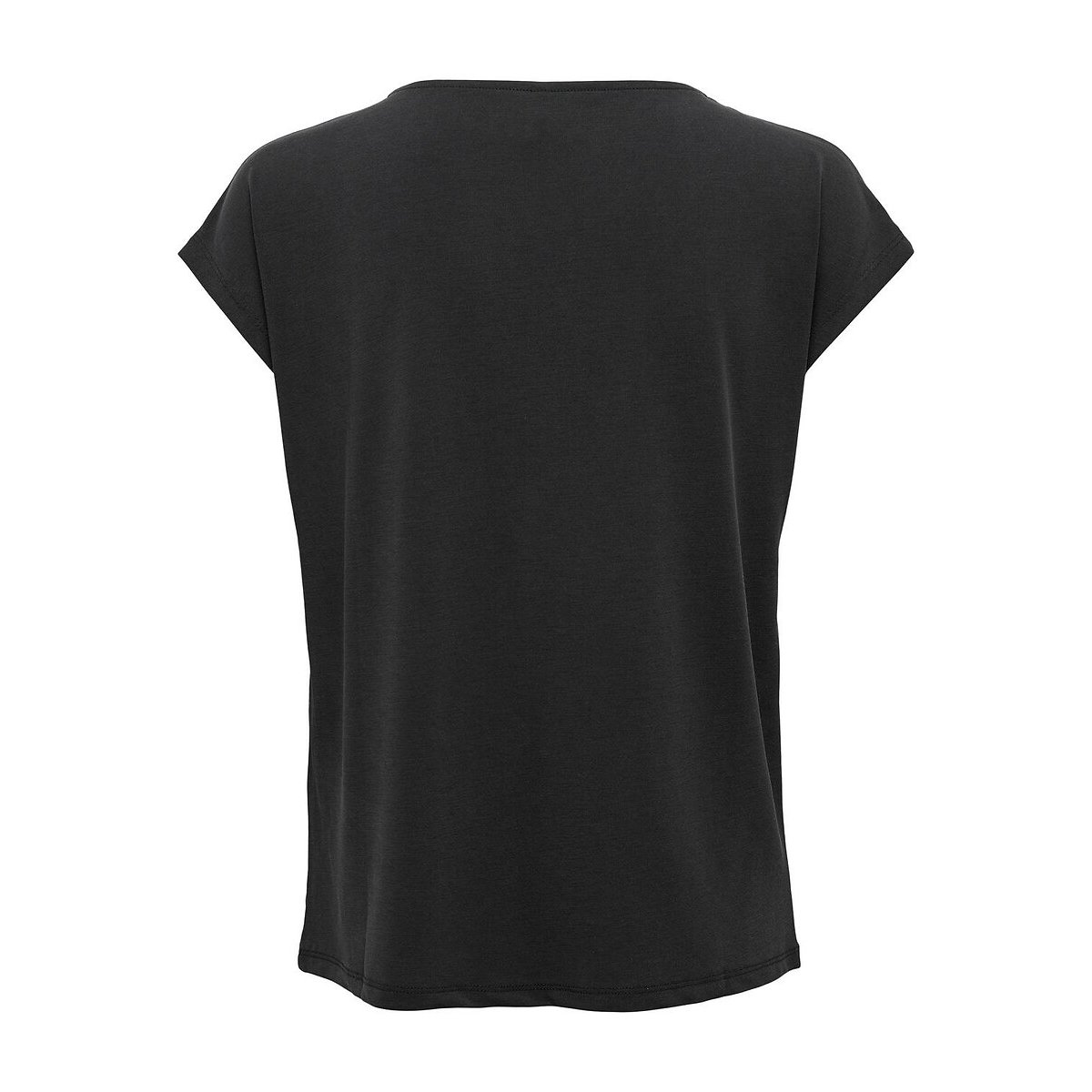 T-shirt met korte mouwen en V-hals zwart, ONLY