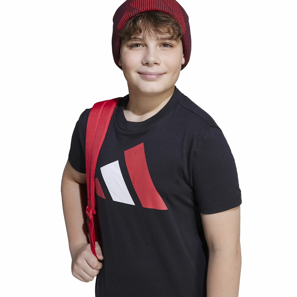 T-shirt de mangas curtas, em algodão preto , ADIDAS SPORTSWEAR