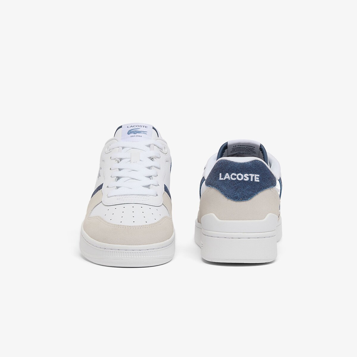 Baskets basses T Clip Set blanc/bleu, LACOSTE