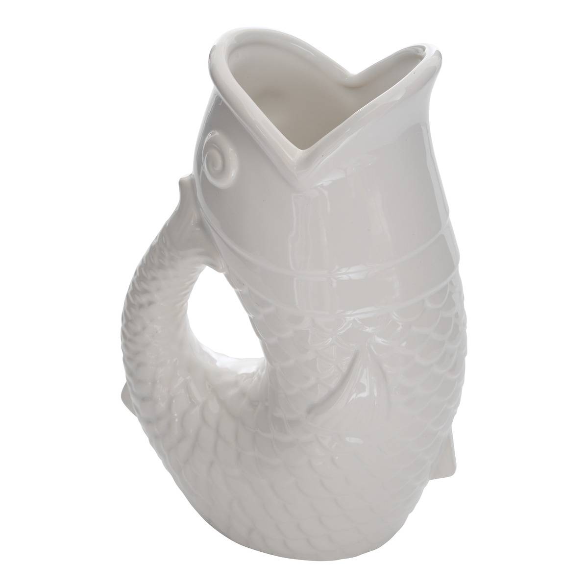 Vase poisson en dolomite OCEA blanc, ATMOSPHERA