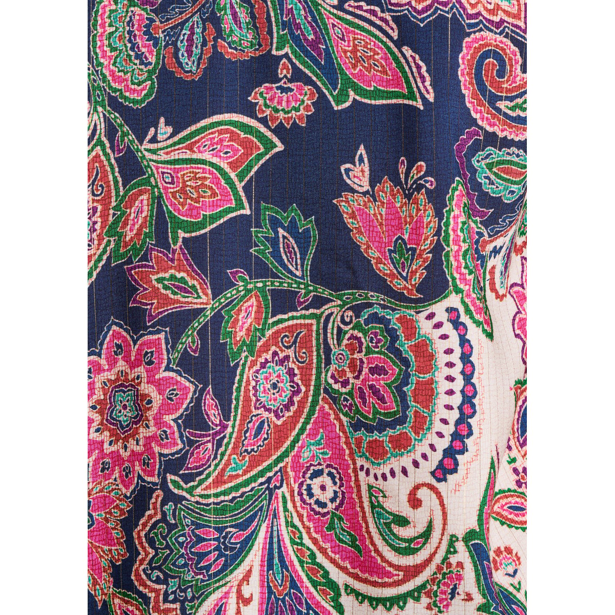 Top imprimé multicolore col V avec boucle multicolor, LA FEE MARABOUTEE