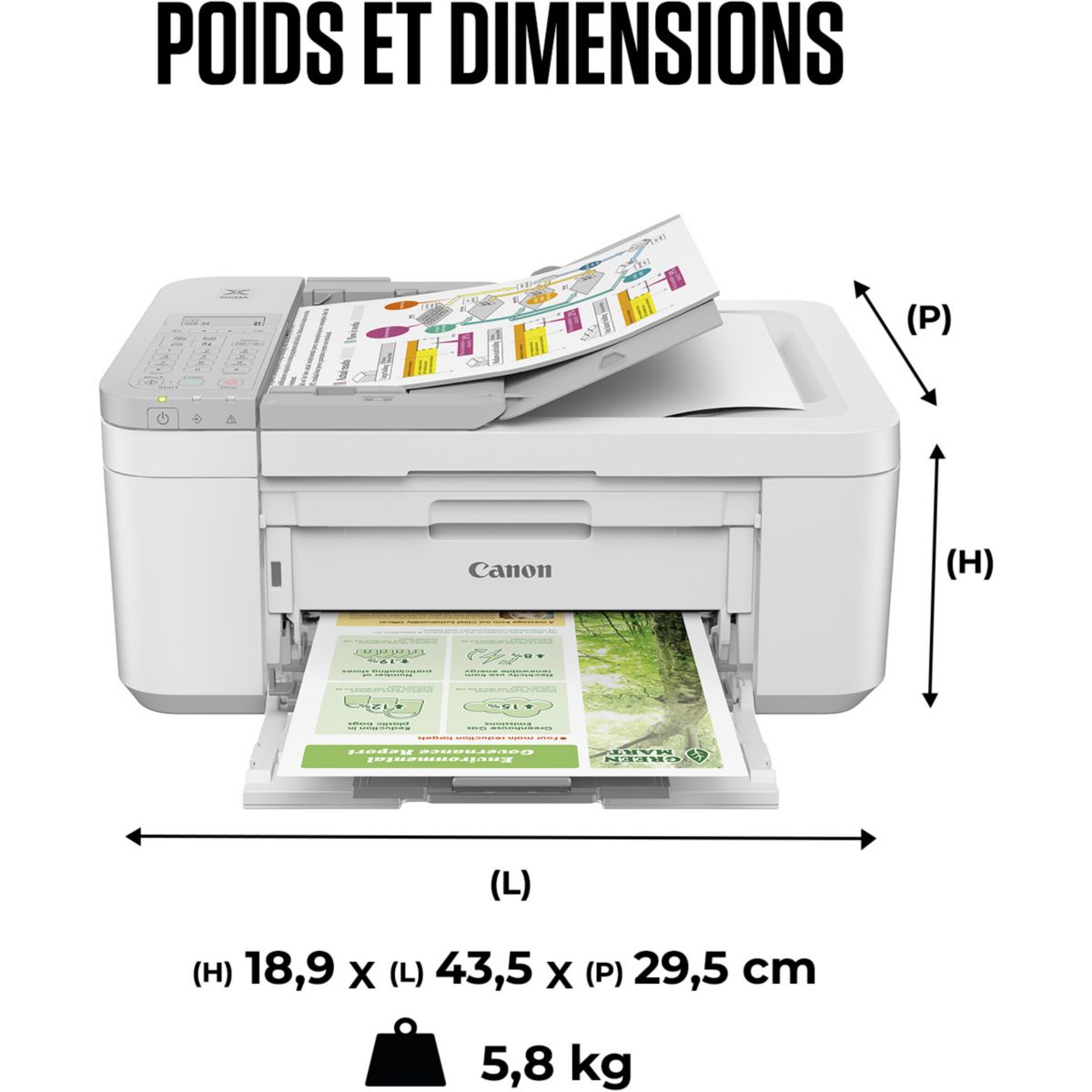 Imprimante jet d'encre Pixma TR 4756i couleur unique, CANON