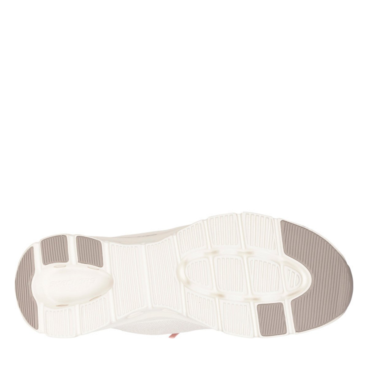 Baskets écrues avec une semelle plate et une fermeture slip-on beige, SKECHERS