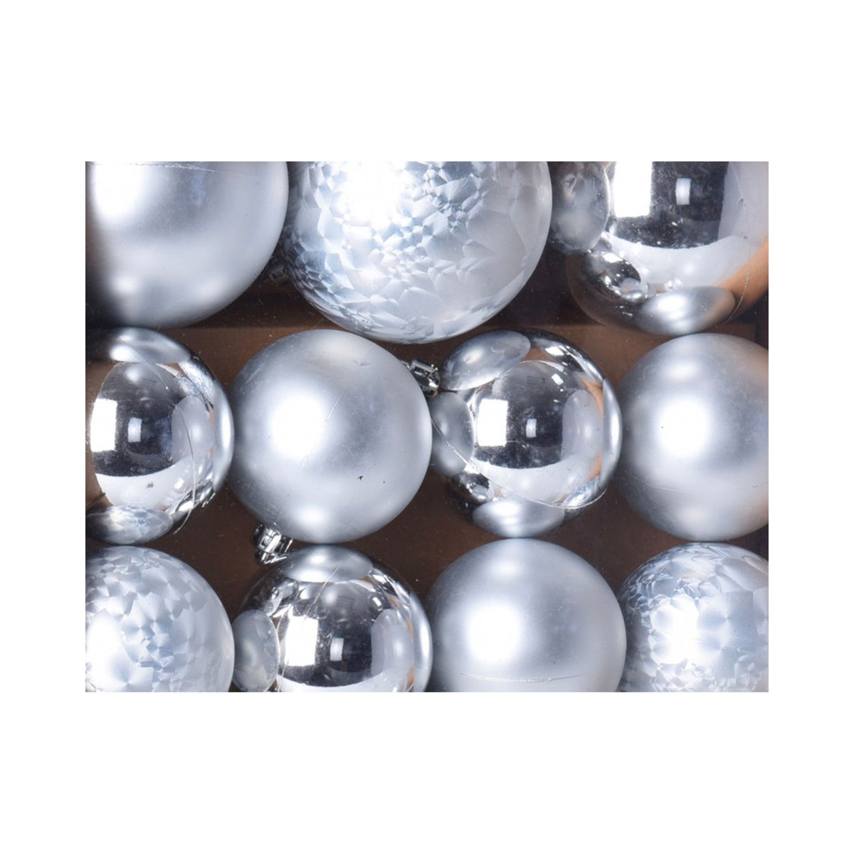 Set de 31 boules de Noël argentées argent, WADIGA