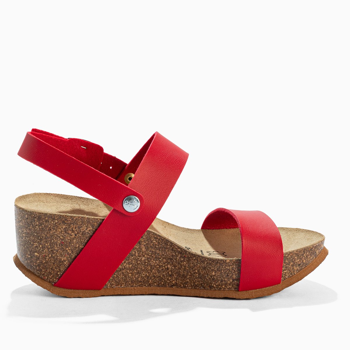 Sandales compensées SELENE rouge, BAYTON