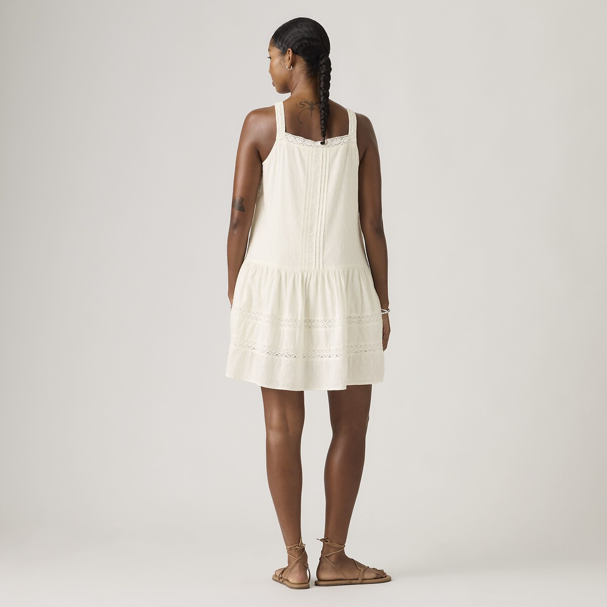 Robe courte à dentelle, bretelles blanc, LEVI'S