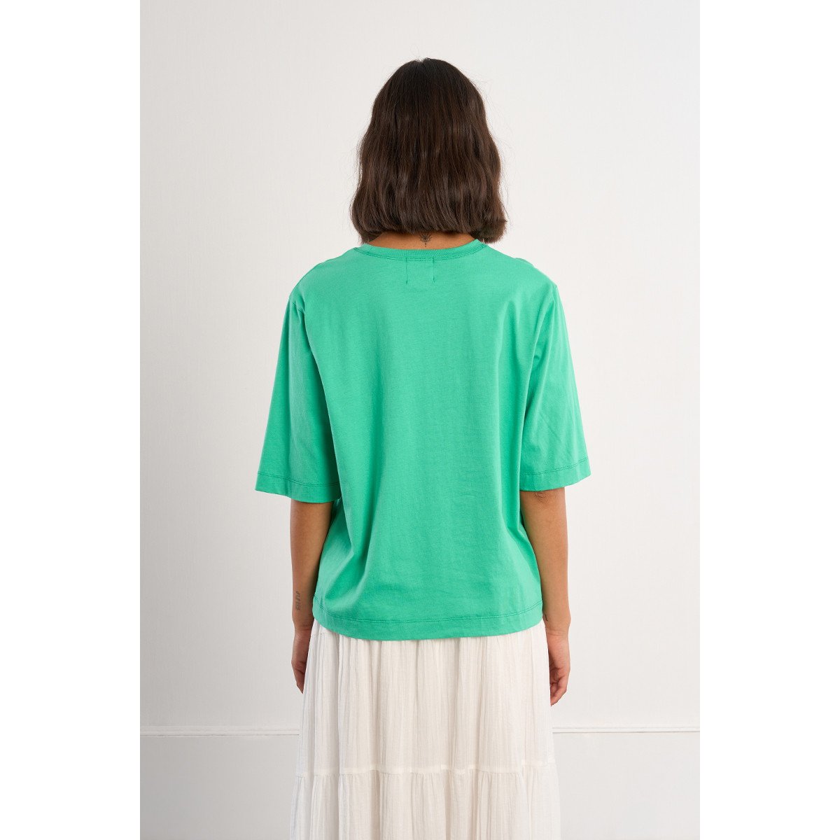 T-shirt oversize "Croissant" vert, LILI SIDONIO