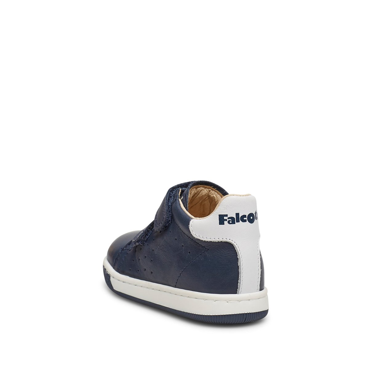 Baskets en nappa avec velcro ADAM VL marine, FALCOTTO