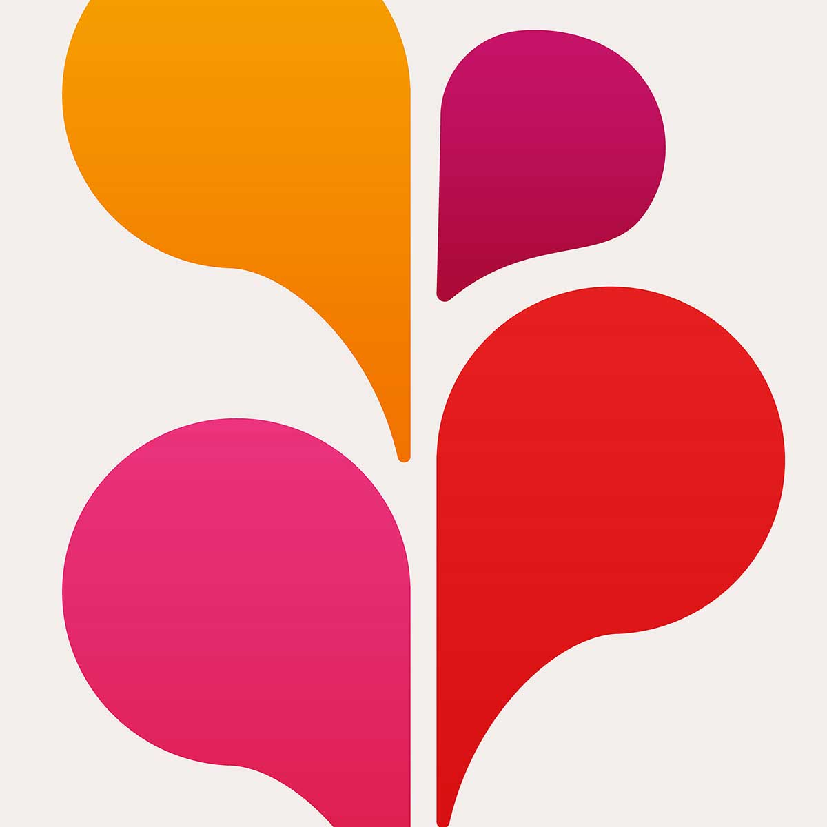 Poster seventies pink affiche + cadre en bois - noir, HEXOA