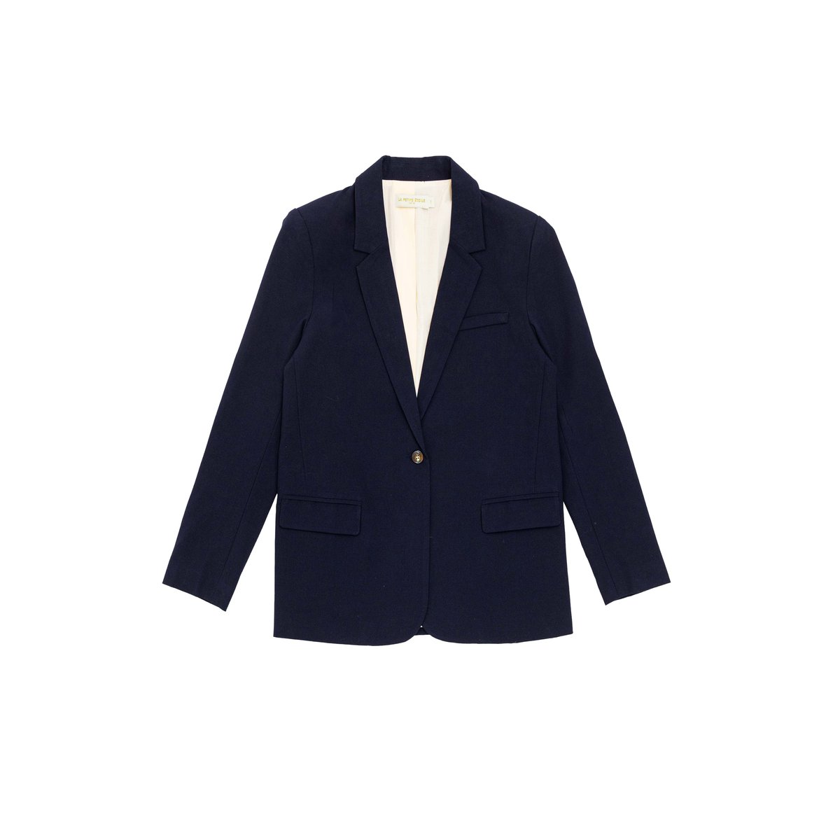 Veste col revers uni VADALS 25-marine, LA PETITE ETOILE