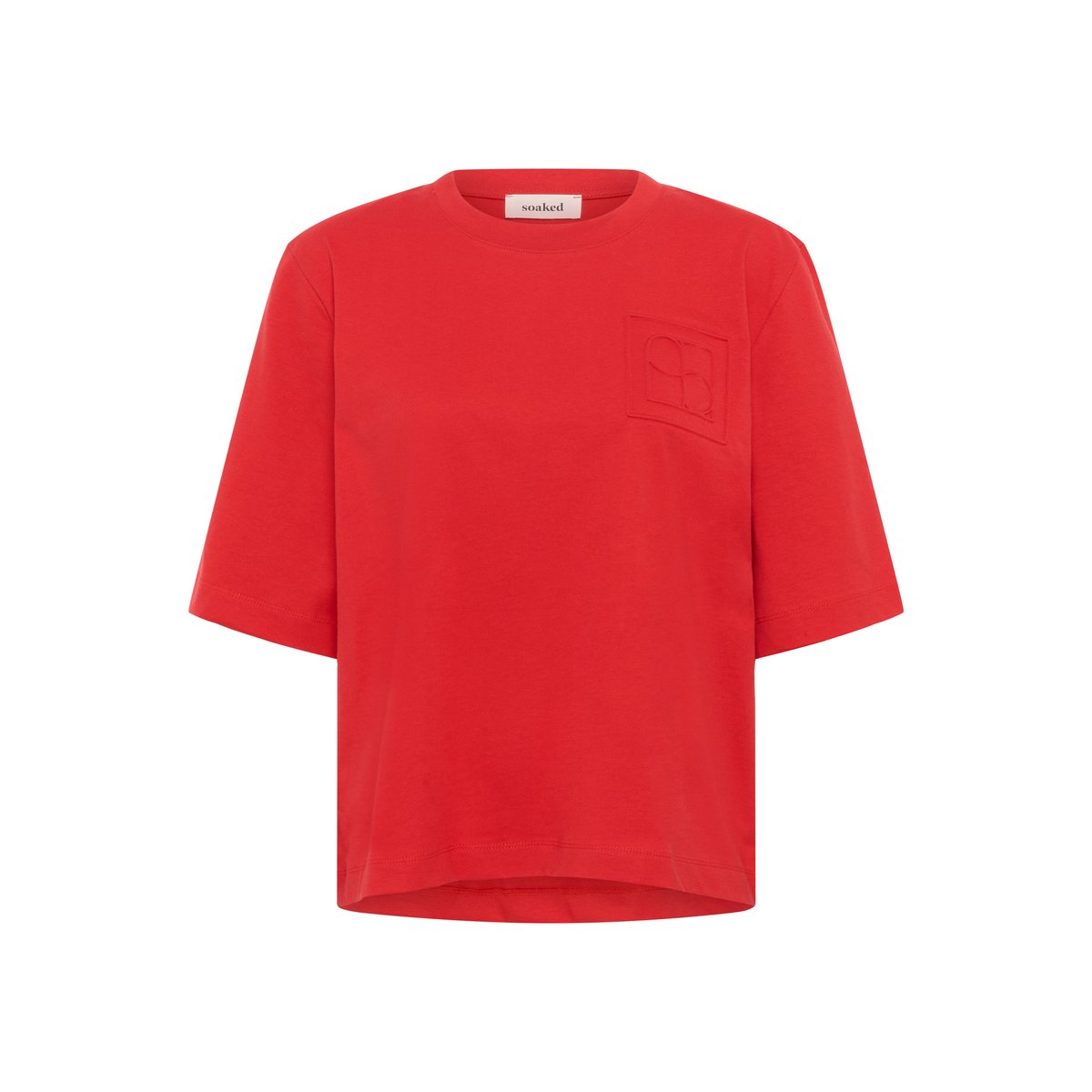 T-shirt rouge salsa, SOAKED IN LUXURY