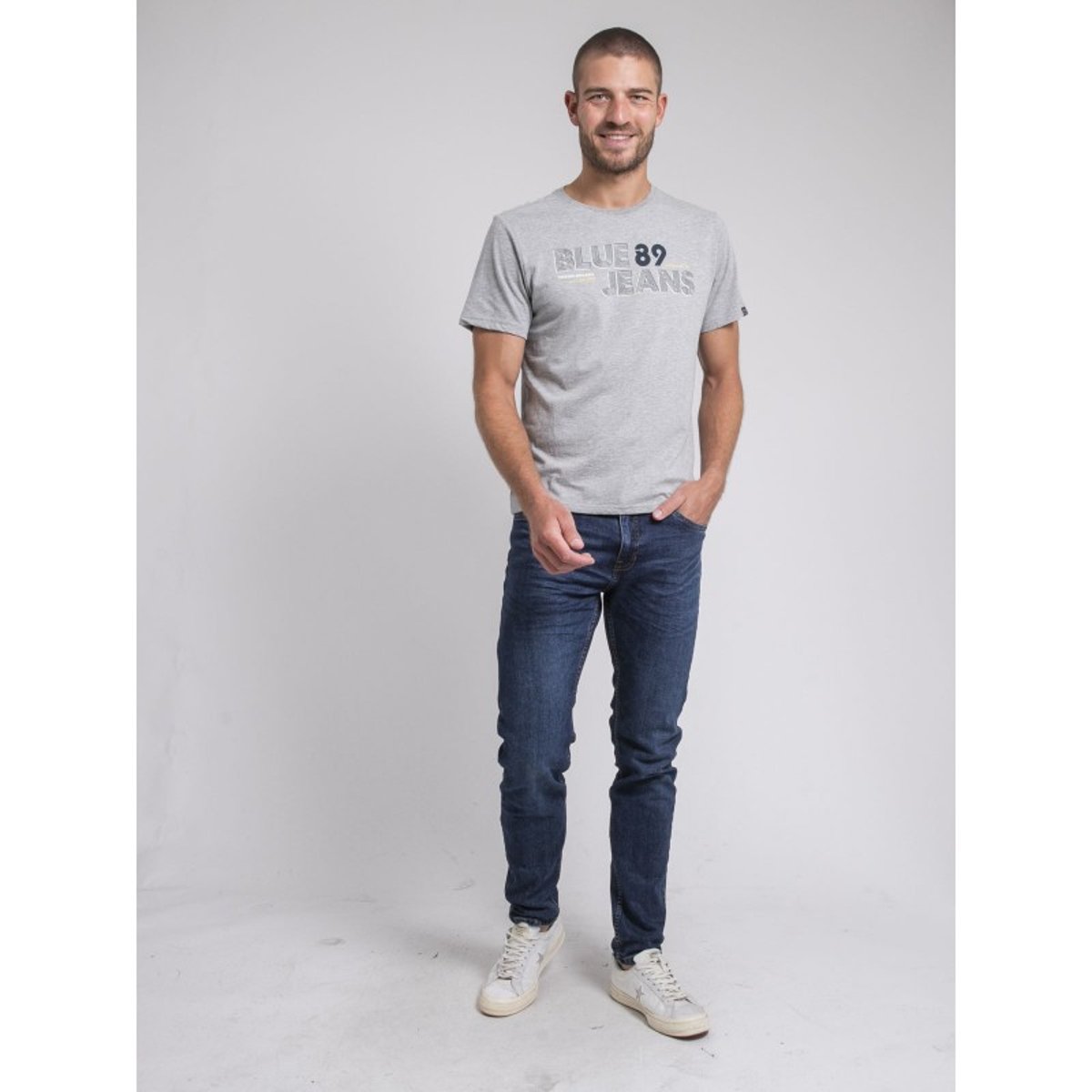 T-shirt Col Rond Pur Coton Jupilar gris, RITCHIE