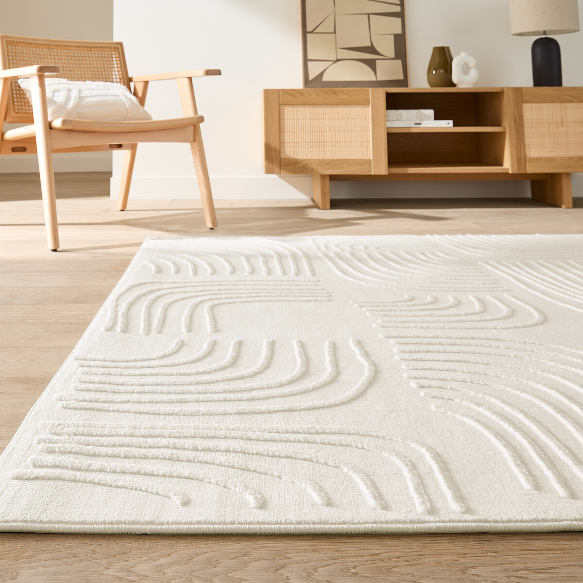 Alfombra rectangular, estampados gráficos, Gioma crudo, LA REDOUTE INTERIEURS