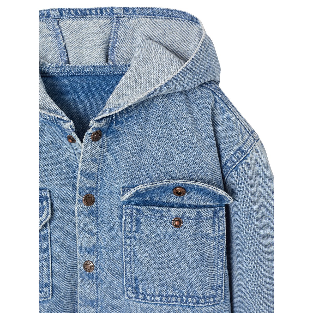 Chemise en denim double stone, VERTBAUDET