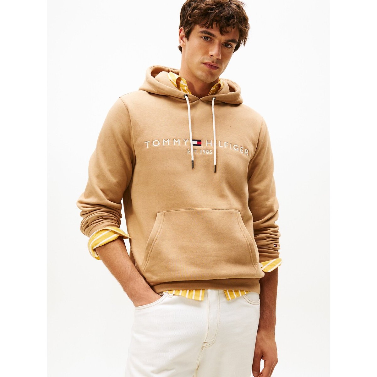 Kapuzensweatshirt taupe , TOMMY HILFIGER