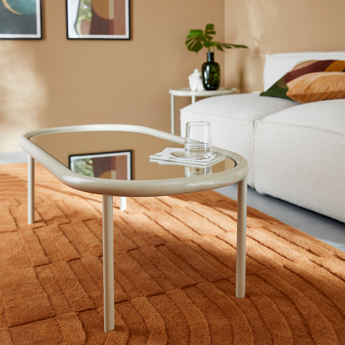 Tapis ovale en laine, Malko caramel, LA REDOUTE INTERIEURS