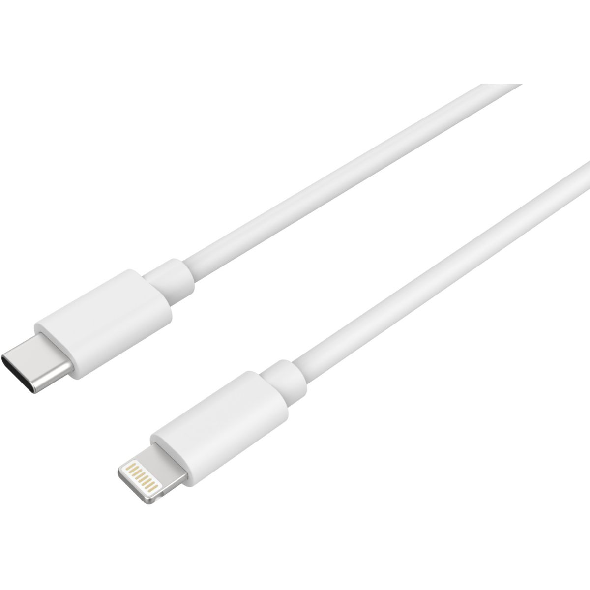 Câble Lightning vers USB-C 2M certifié Apple Blanc couleur unique, ESSENTIEL B