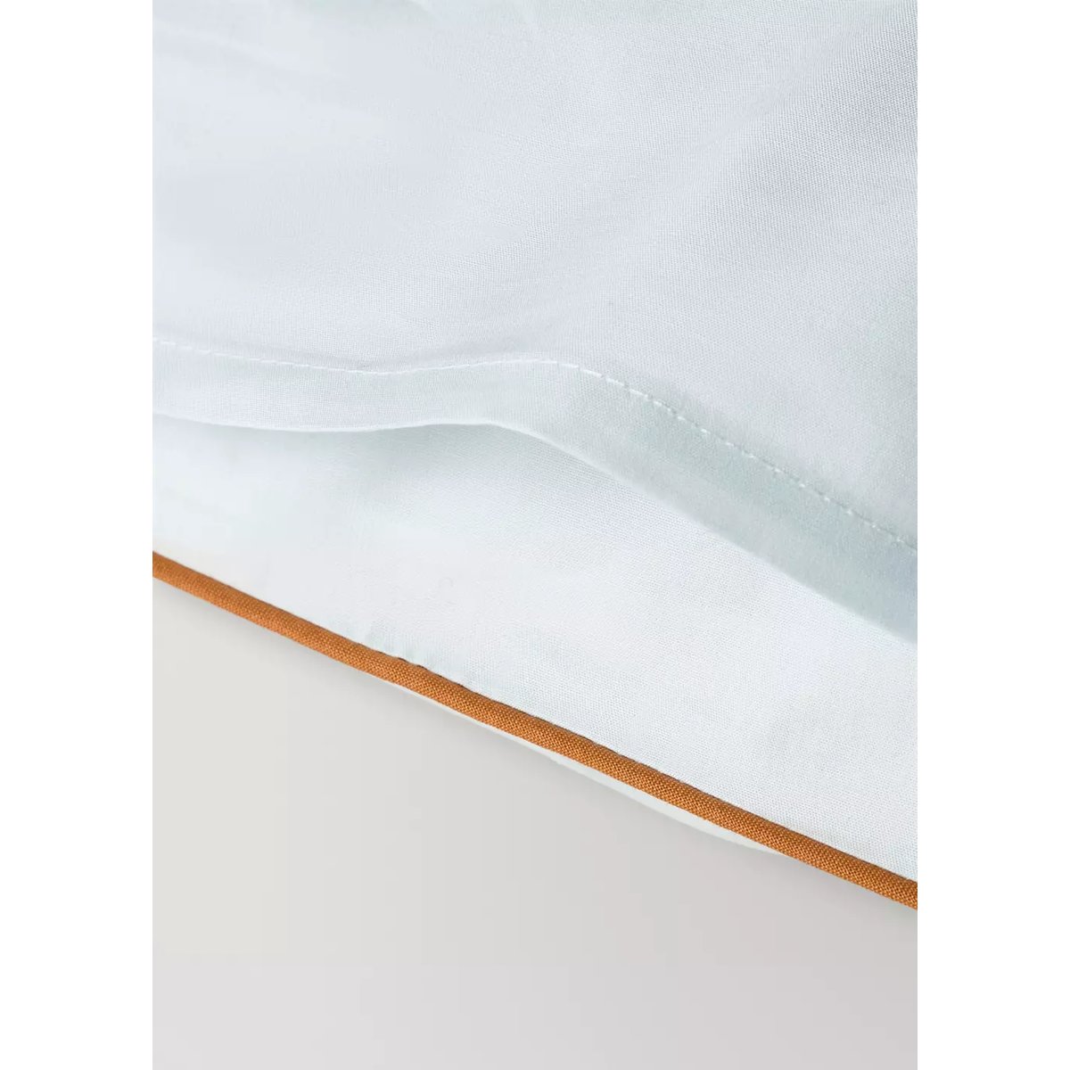 Taie d’oreiller berceau percale de coton réversible liseré en contraste 30 x 50 cm vert d´eau, MANGO HOME