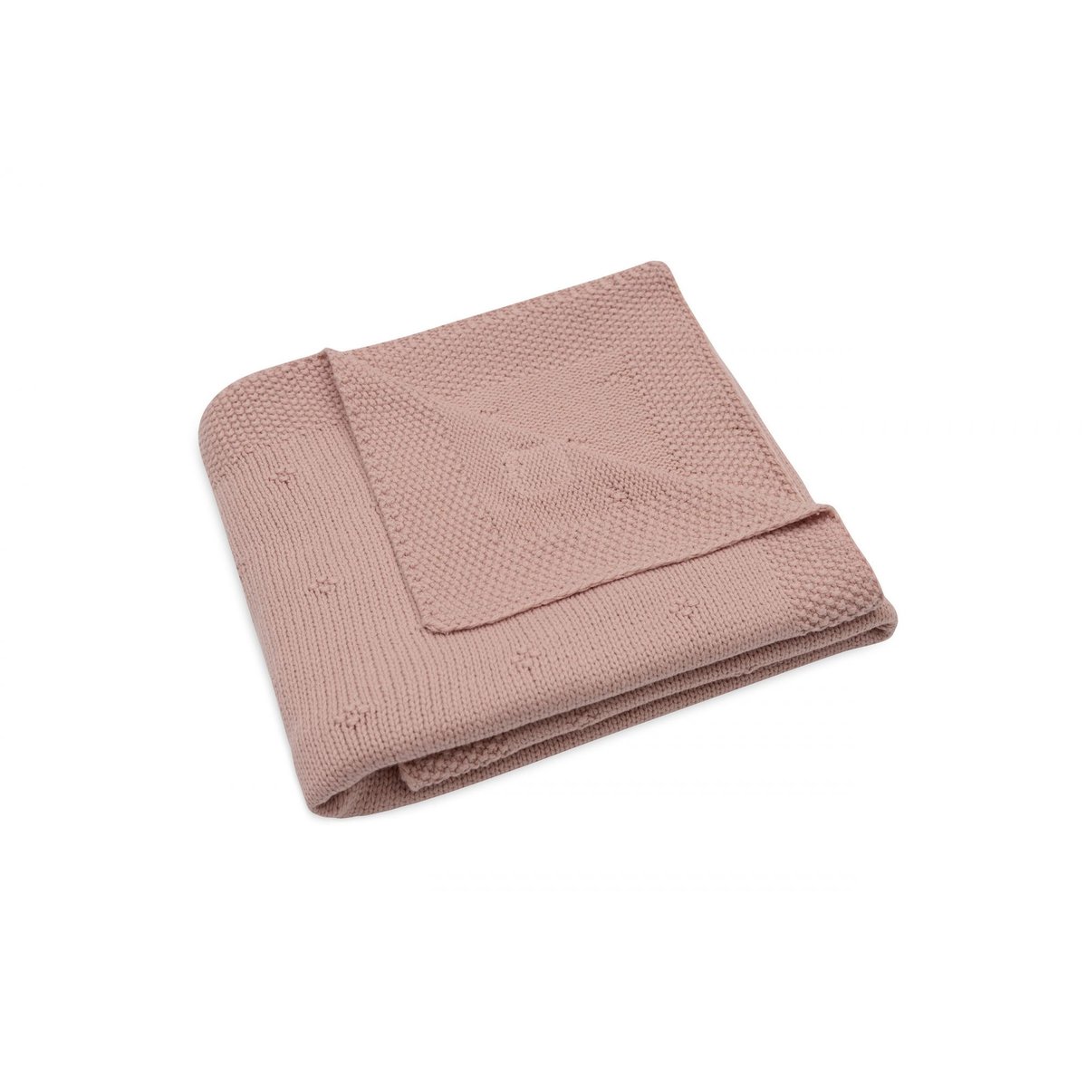 Couverture en tricot rose, JOLLEIN