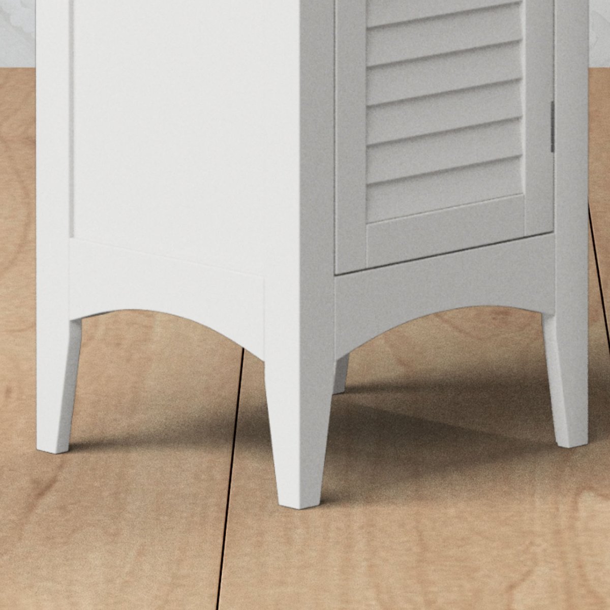 Colonne Salle de Bain avec Portes & Étagères, GLANCY blanc, TEAMSON HOME