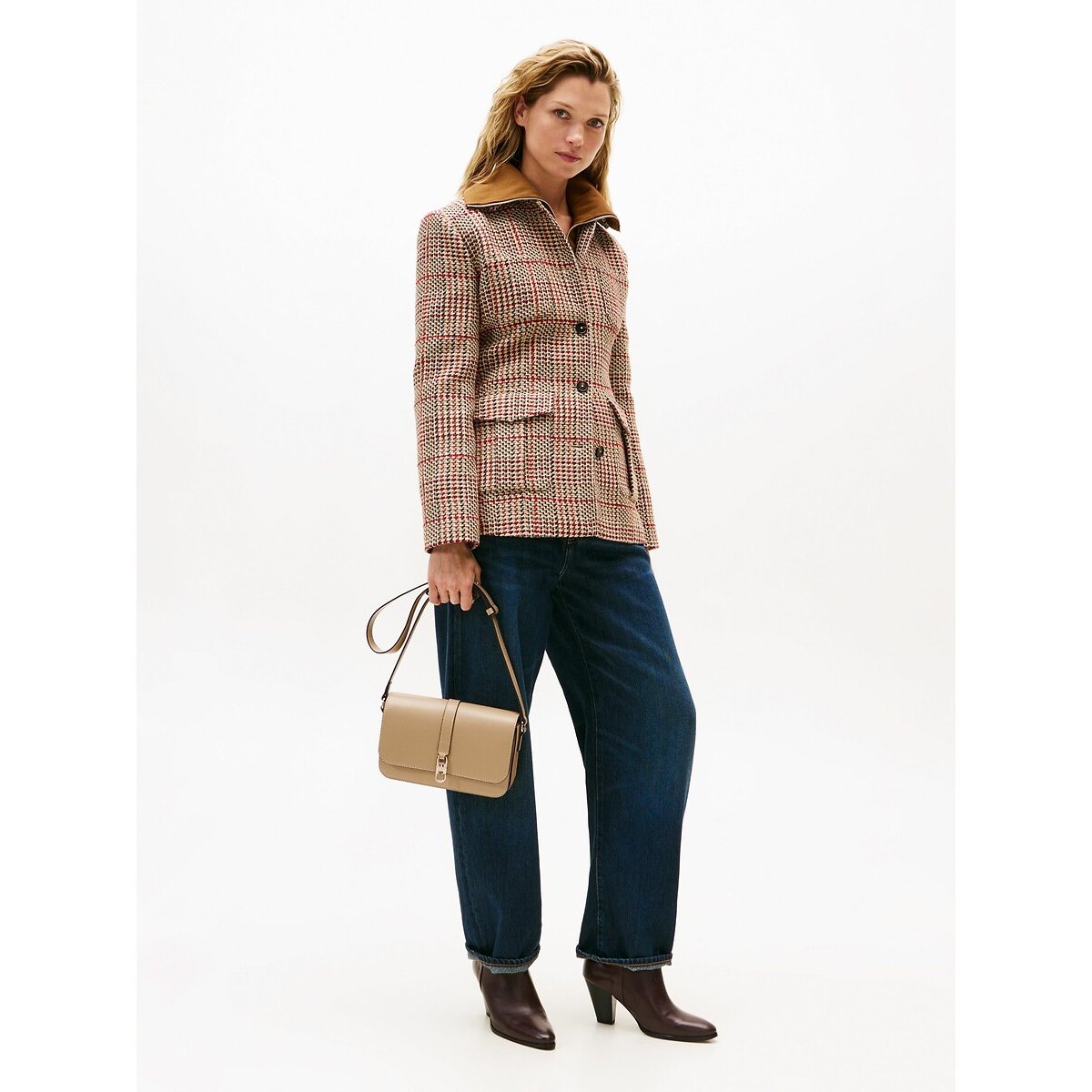Sac besace à rabat, à bandoulière beige kaki, TOMMY HILFIGER
