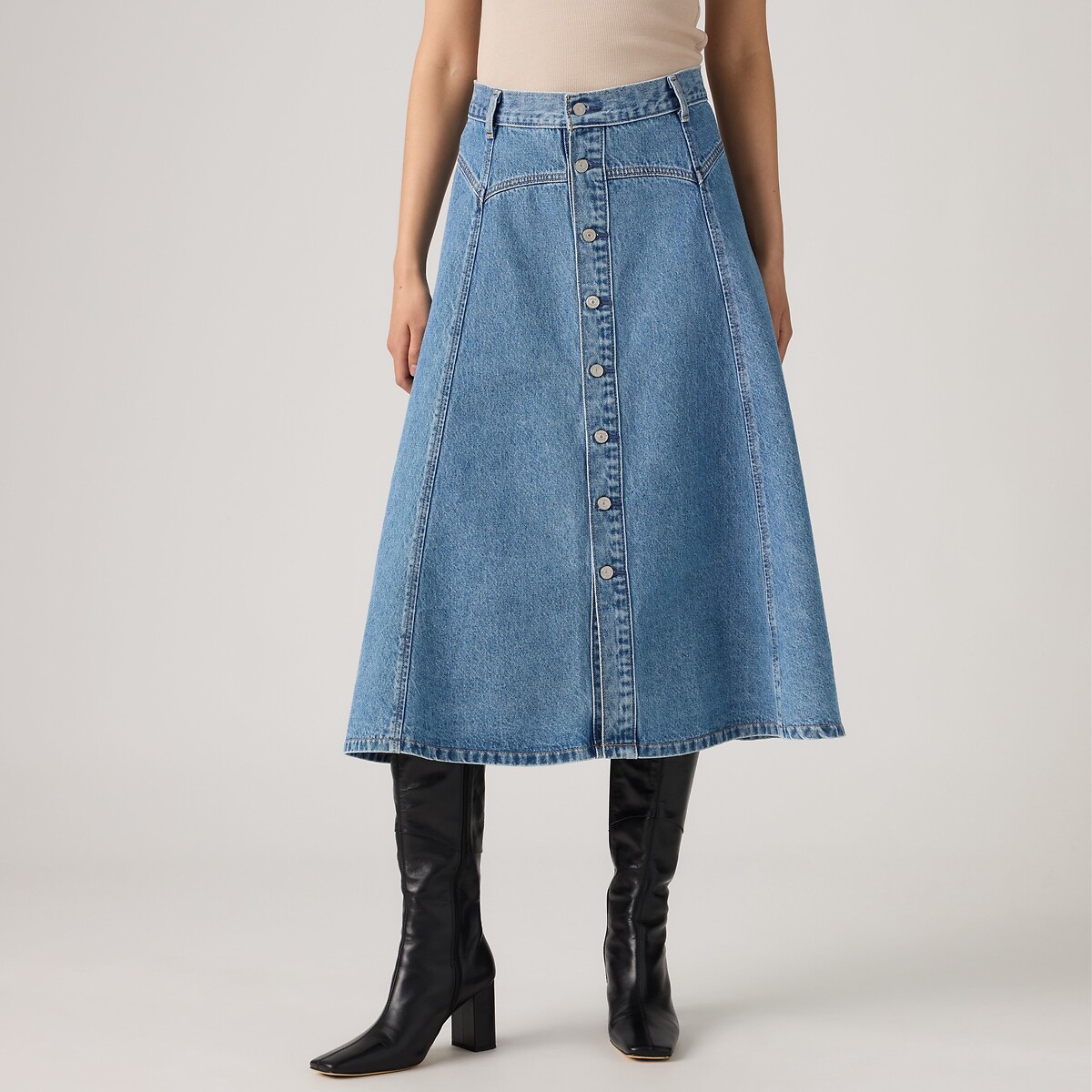 Saia evasé em ganga stone                           , LEVI'S