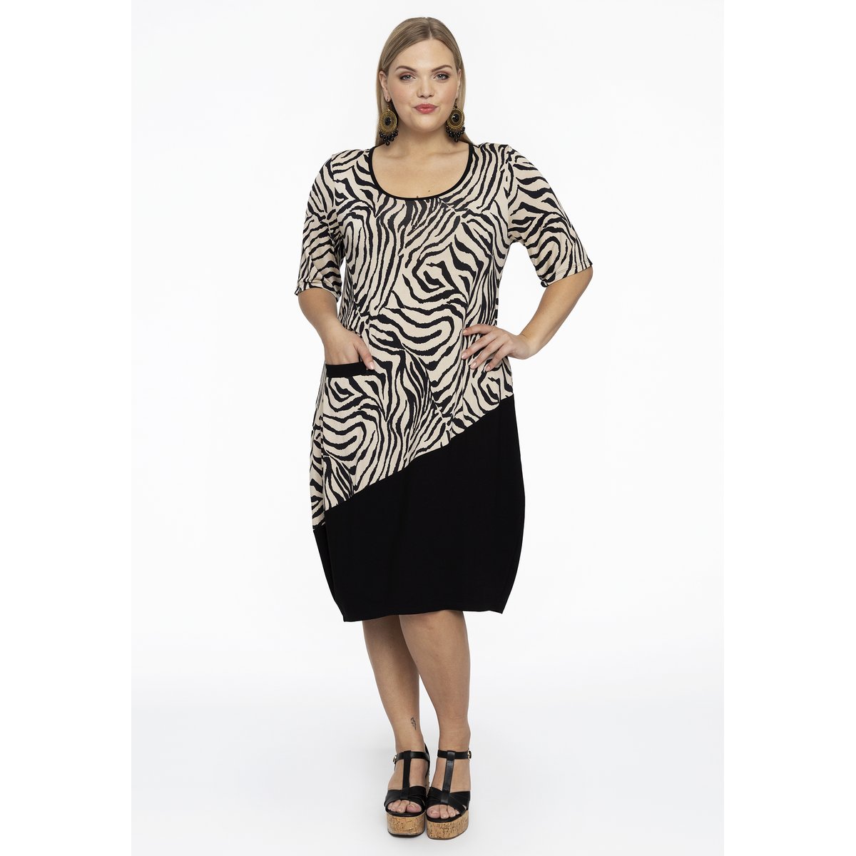 Robe imprimé / imprimée animal blanc, YOEK