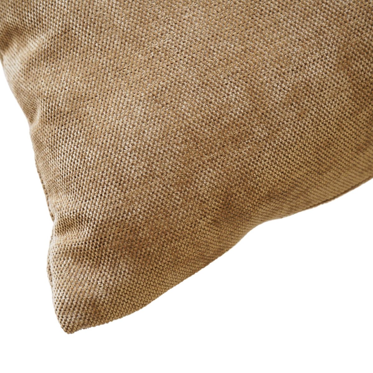 Coussin décoratif rectangulaire déhoussable en velours chenille marron, DOUCEUR D'INTÉRIEUR
