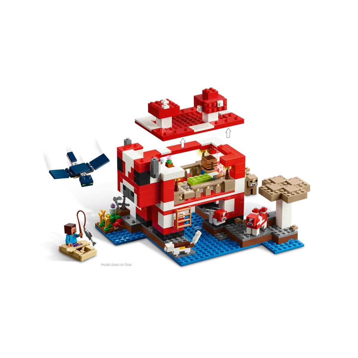 LEGO Minecraft - Set La Maison des Champimeuhs (21270) pour Enfants de 8 Ans et Plus multicolore, LEGO