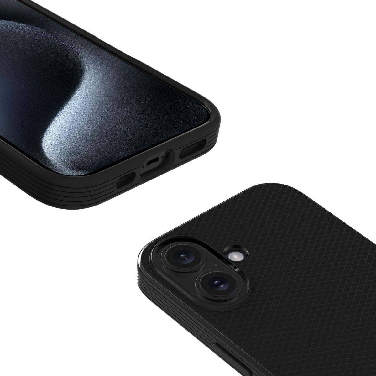 Coque iPhone 16 Plus Soft Protect - Noir couleur unique, ADEQWAT