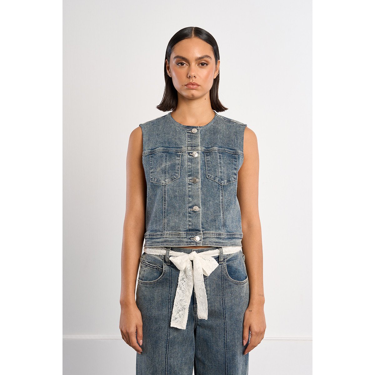 Veston en denim denim blue, LILI SIDONIO