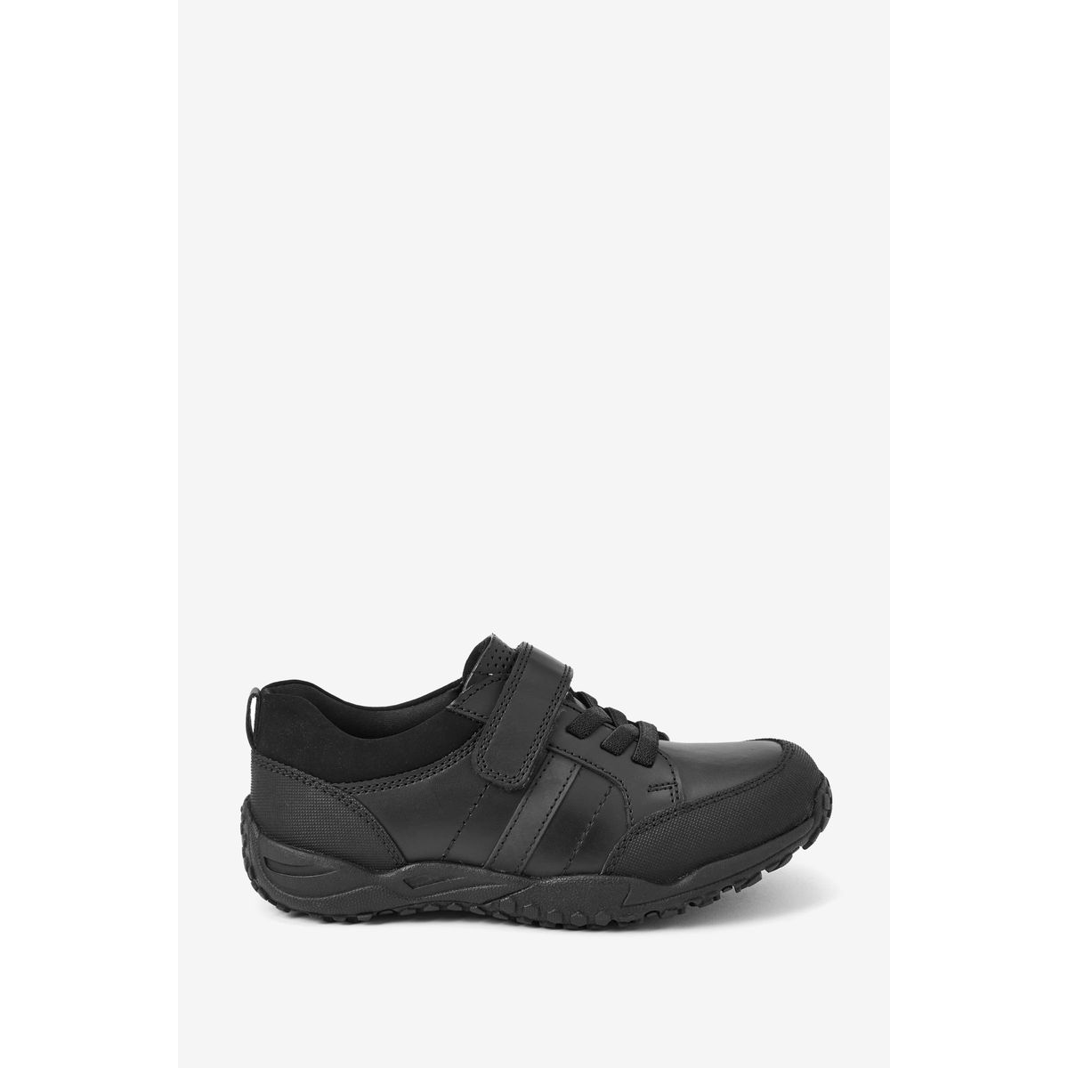 Chaussures d’école en cuir pointure large noir, NEXT