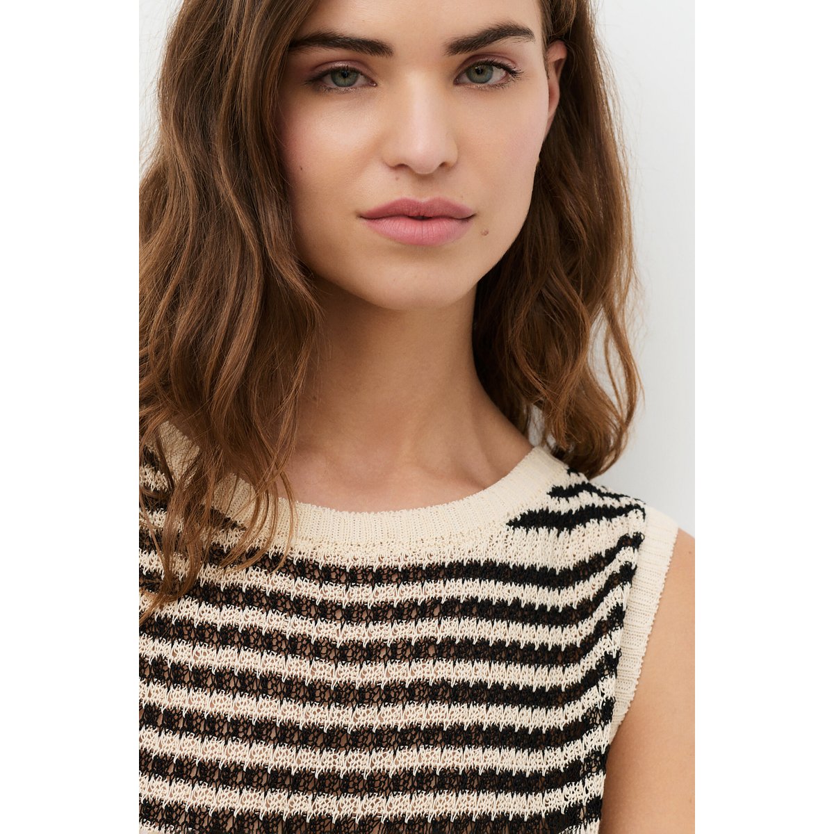 Pull droit col rond PULL MPAQUITA creme, CAROLL