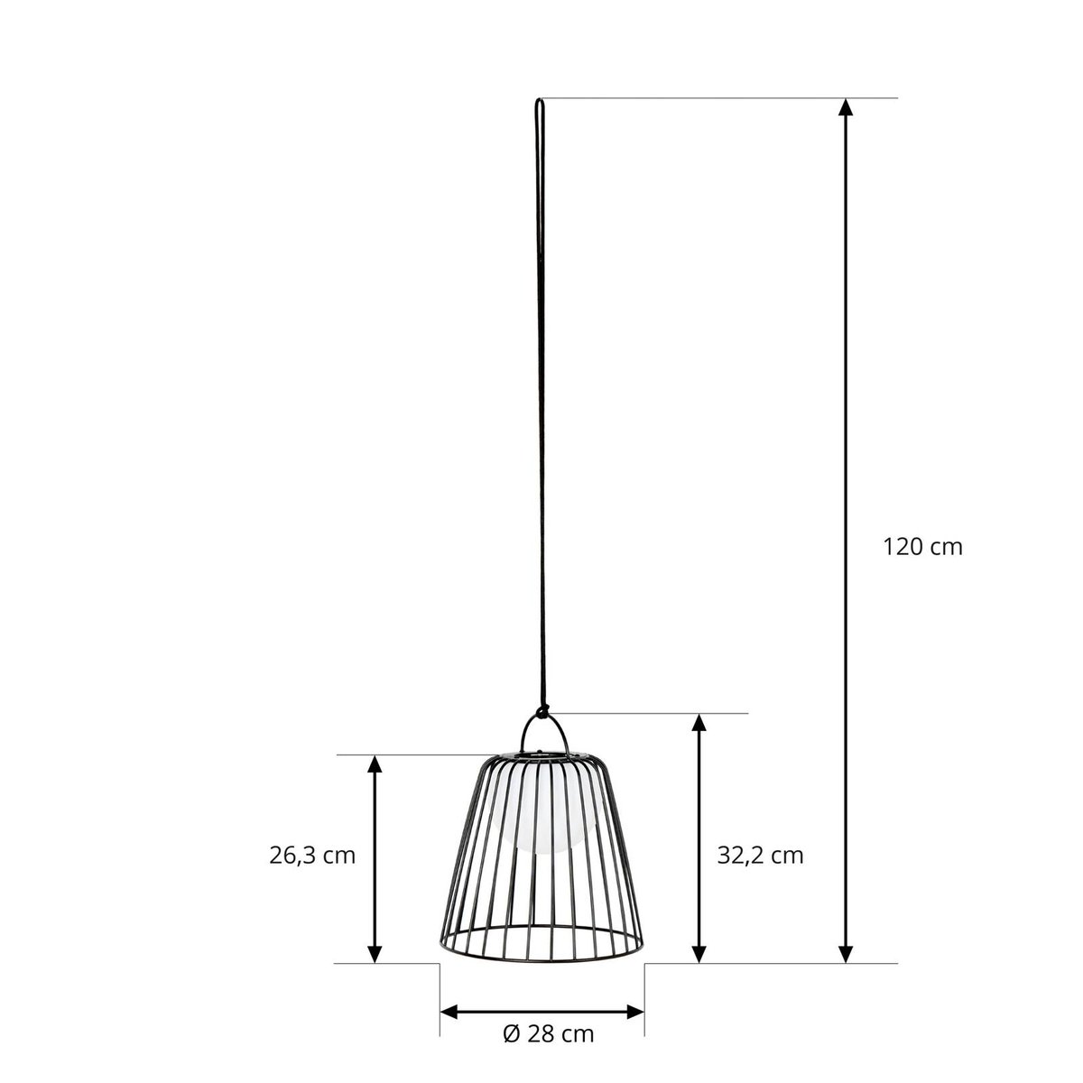 Luminaire extérieur en métal moderneLED noir, blanc, LINDBY
