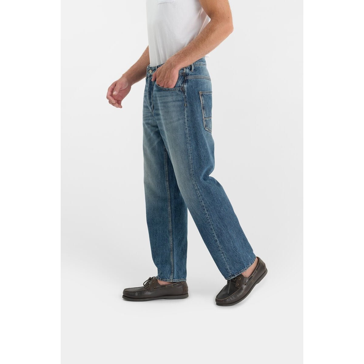 Jeans loose, large loose, longueur 34 blue, LE TEMPS DES CERISES