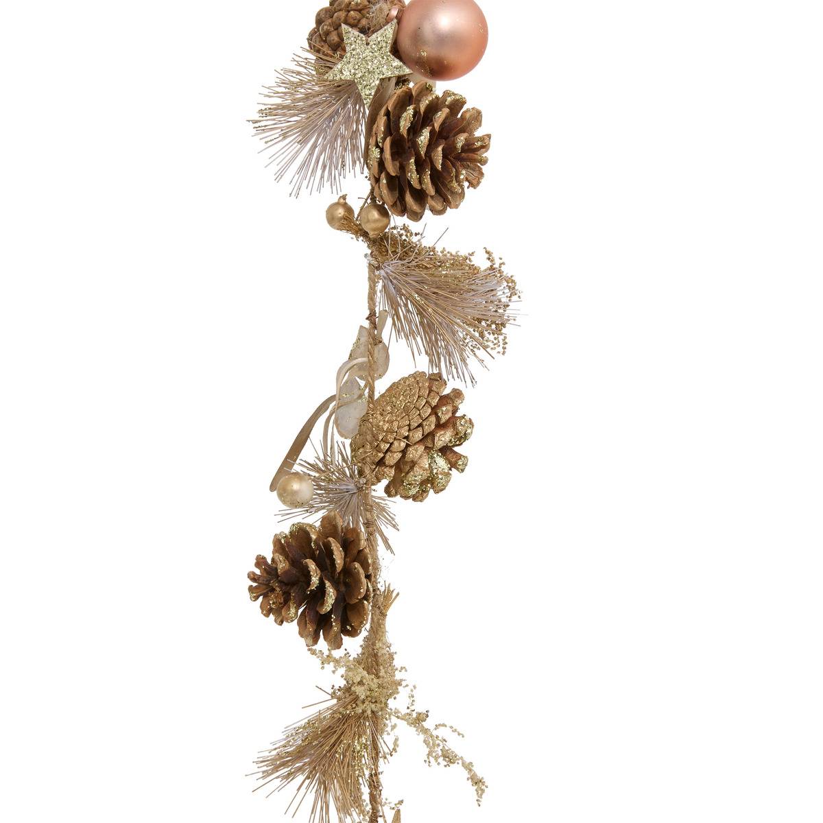 Guirlande pomme de pain et feuilles séchées 1m doré doré, FEERIC LIGHTS & CHRISTMAS