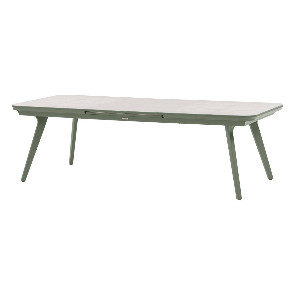 Table de jardin extensible 12 places en aluminium et verre PULPY gris, HESPERIDE