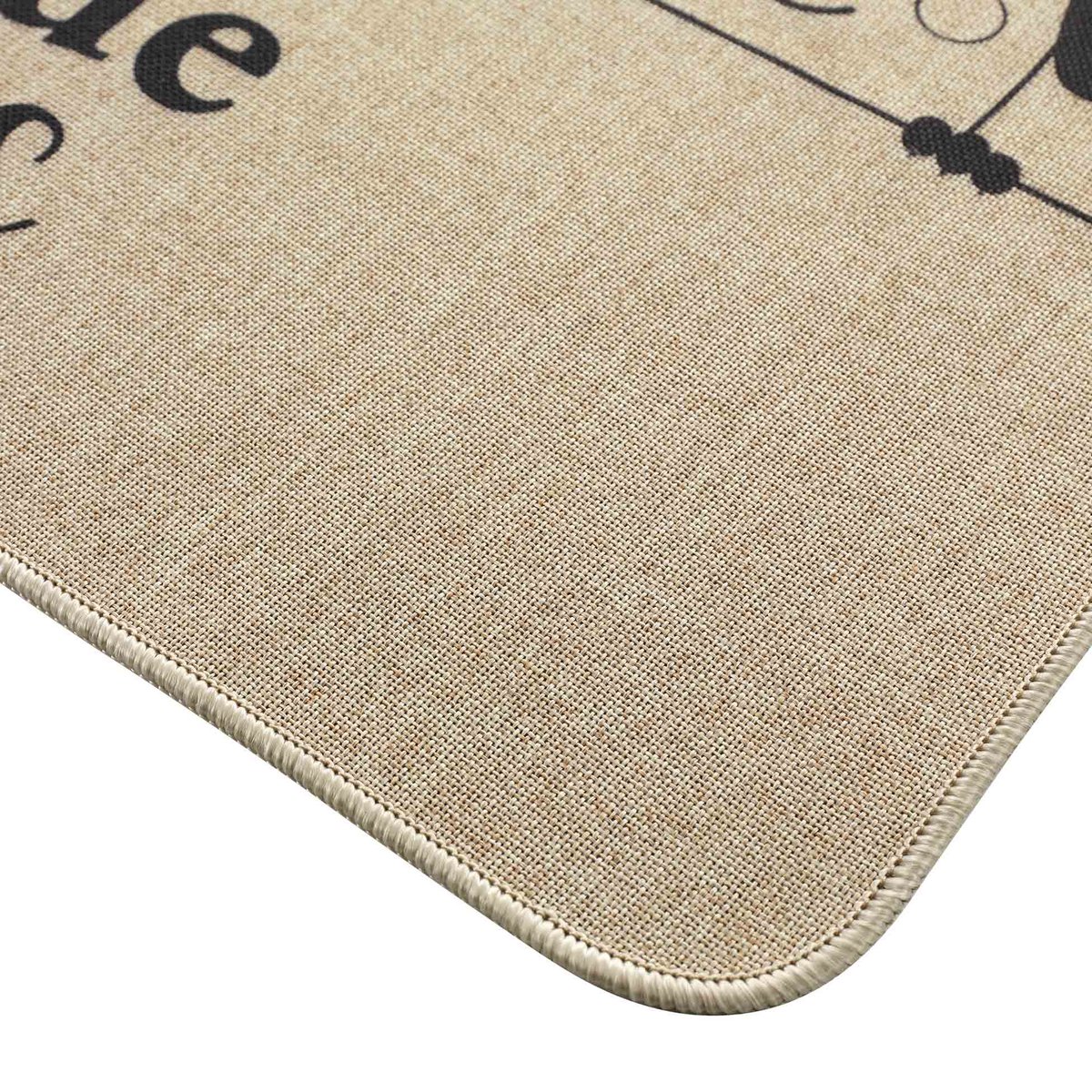 Tapis Bienvenue chez nous marron, EDEN
