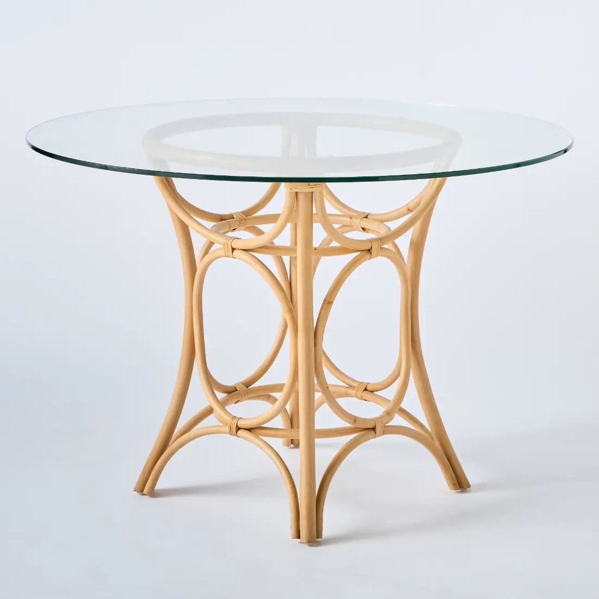 Table ronde en rotin rotin teinté "miel", KOK