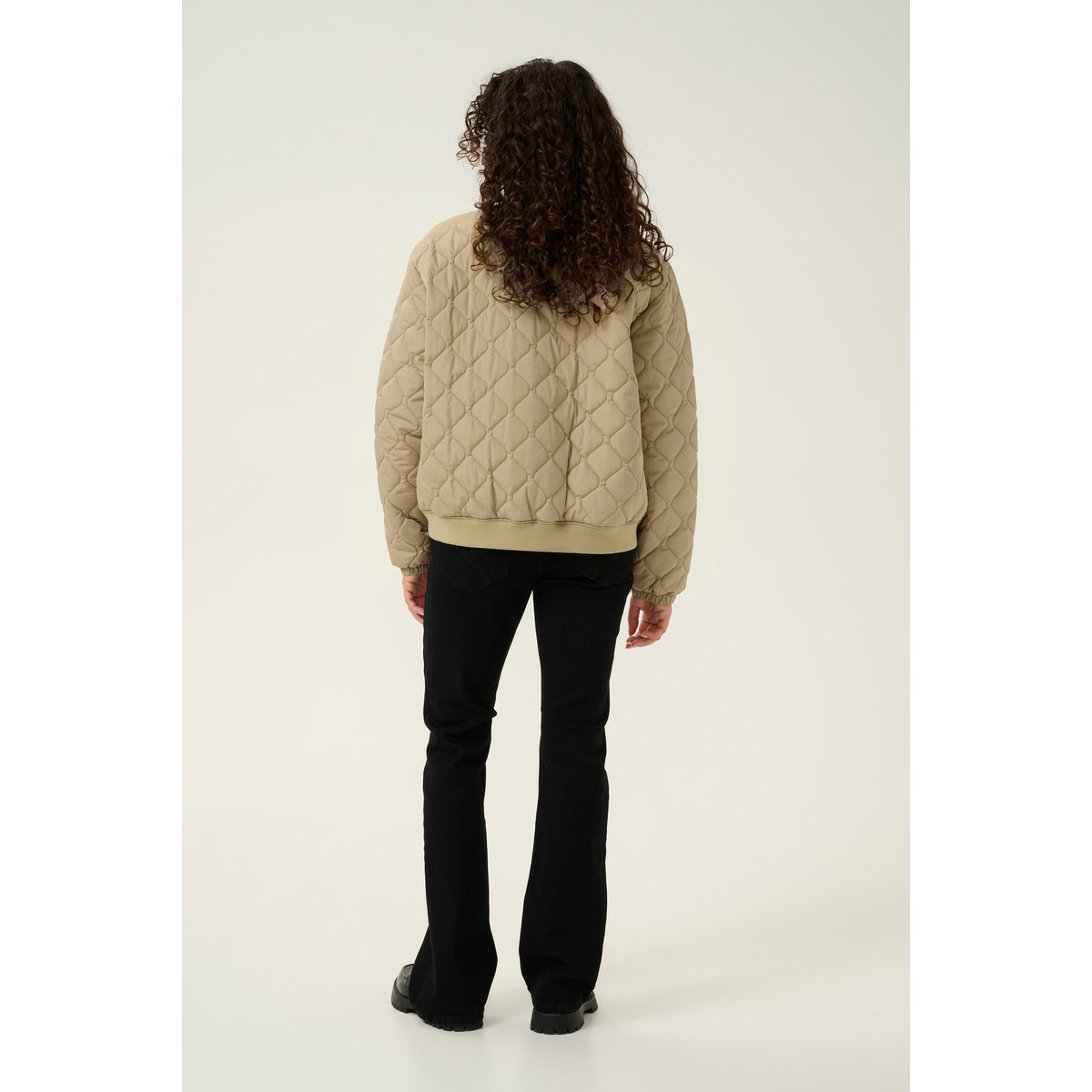 Manteau beige silver mink, CREAM